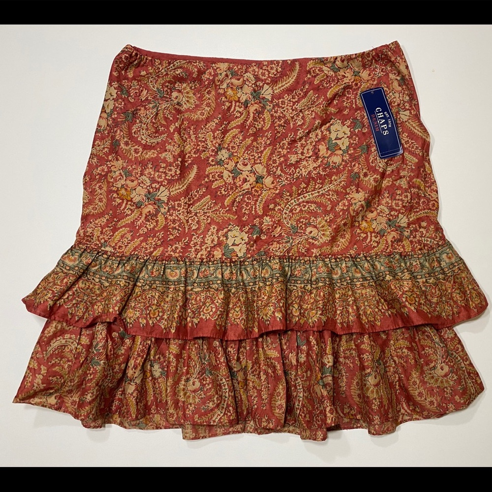 Chaps Floral Skirt